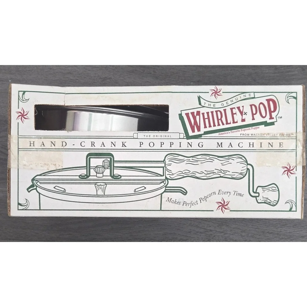 Vintage 1999 Whirley Pop Popcorn Popper New In Sealed Box Wabash Valley Farms